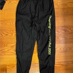 Opening Ceremony Black Pants with Yellow Lettering